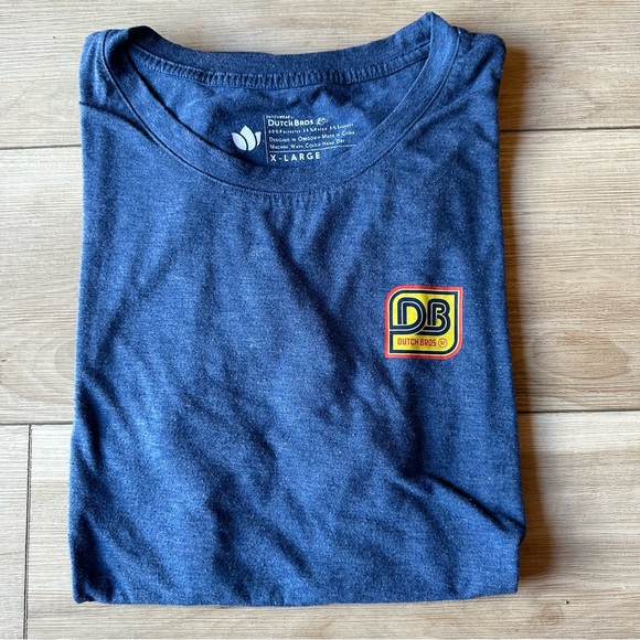 Dutch Bros S+XL+XXLBlue T-Shirt A Better World Rare Oregon Coffee Windmill DB - Picture 7 of 9